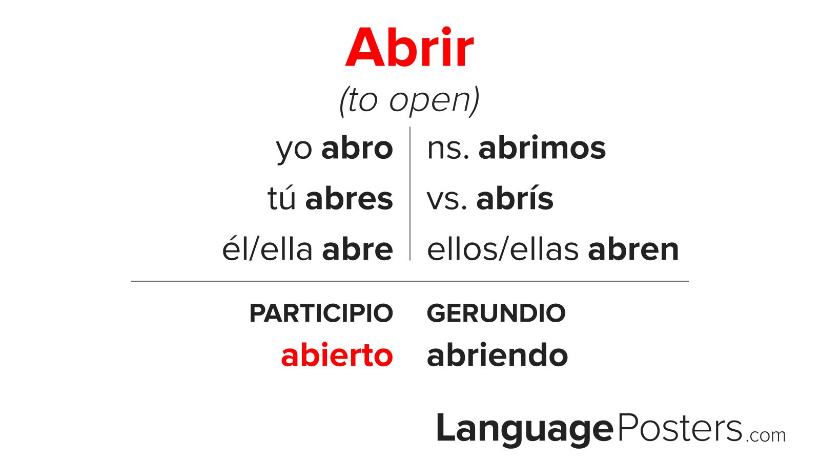 Abrir Conjugation