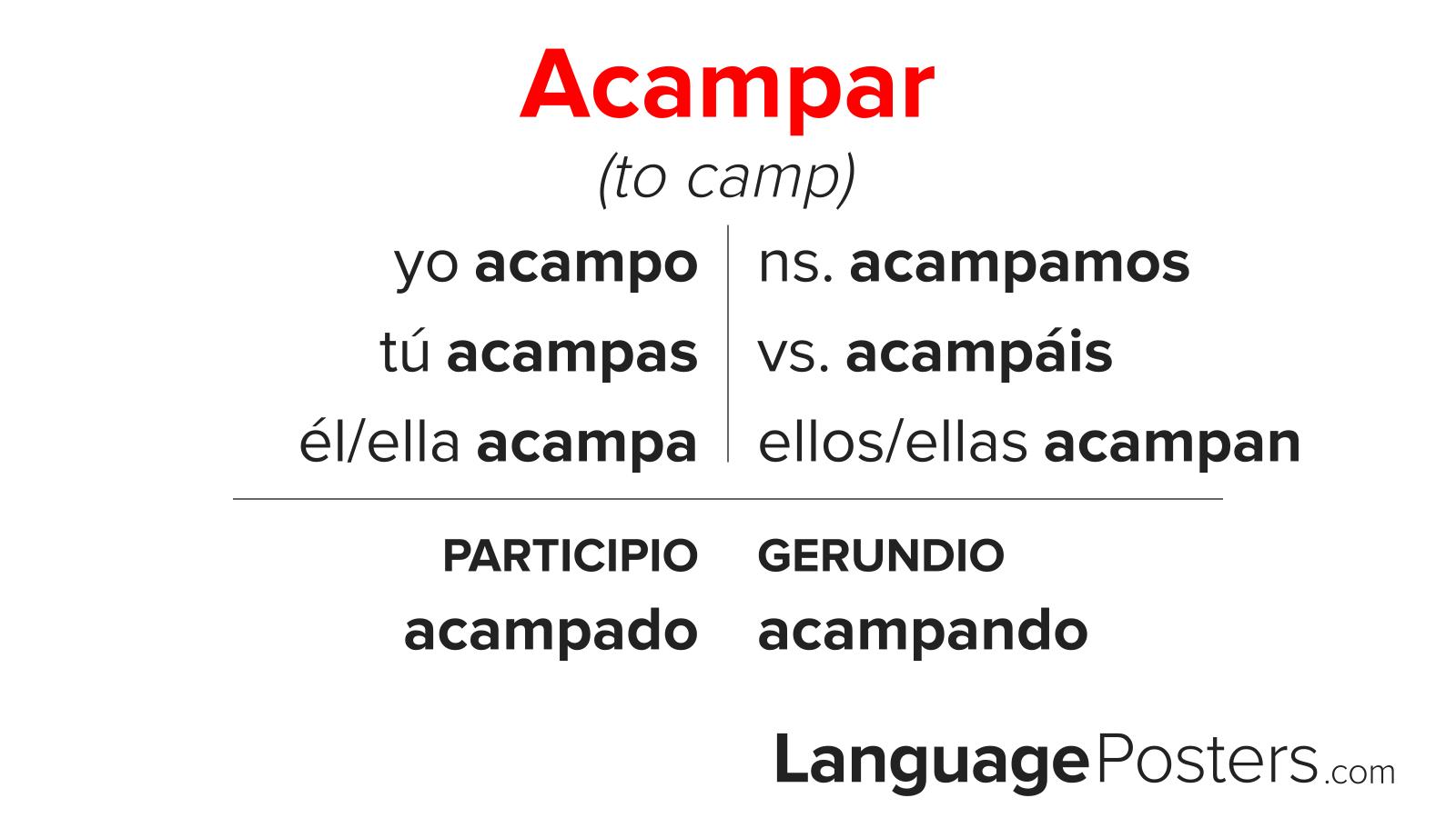 Acampar Conjugation