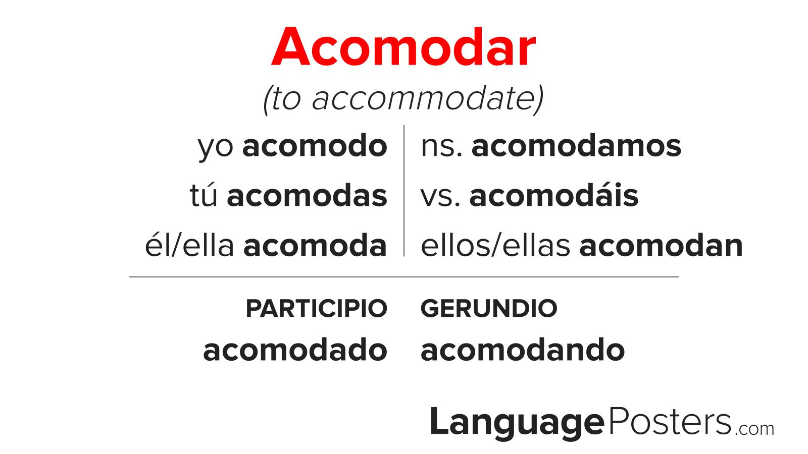 Acomodar Conjugation