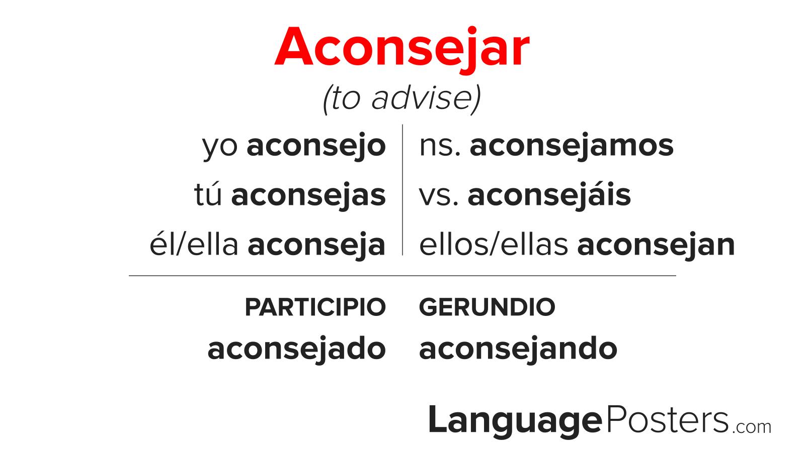 Aconsejar Conjugation