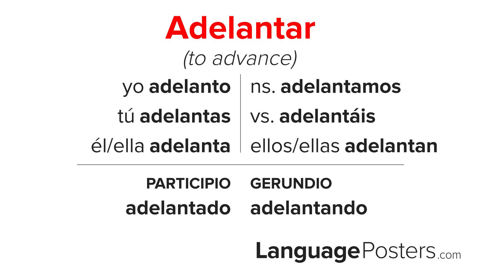 Adelantar Conjugation