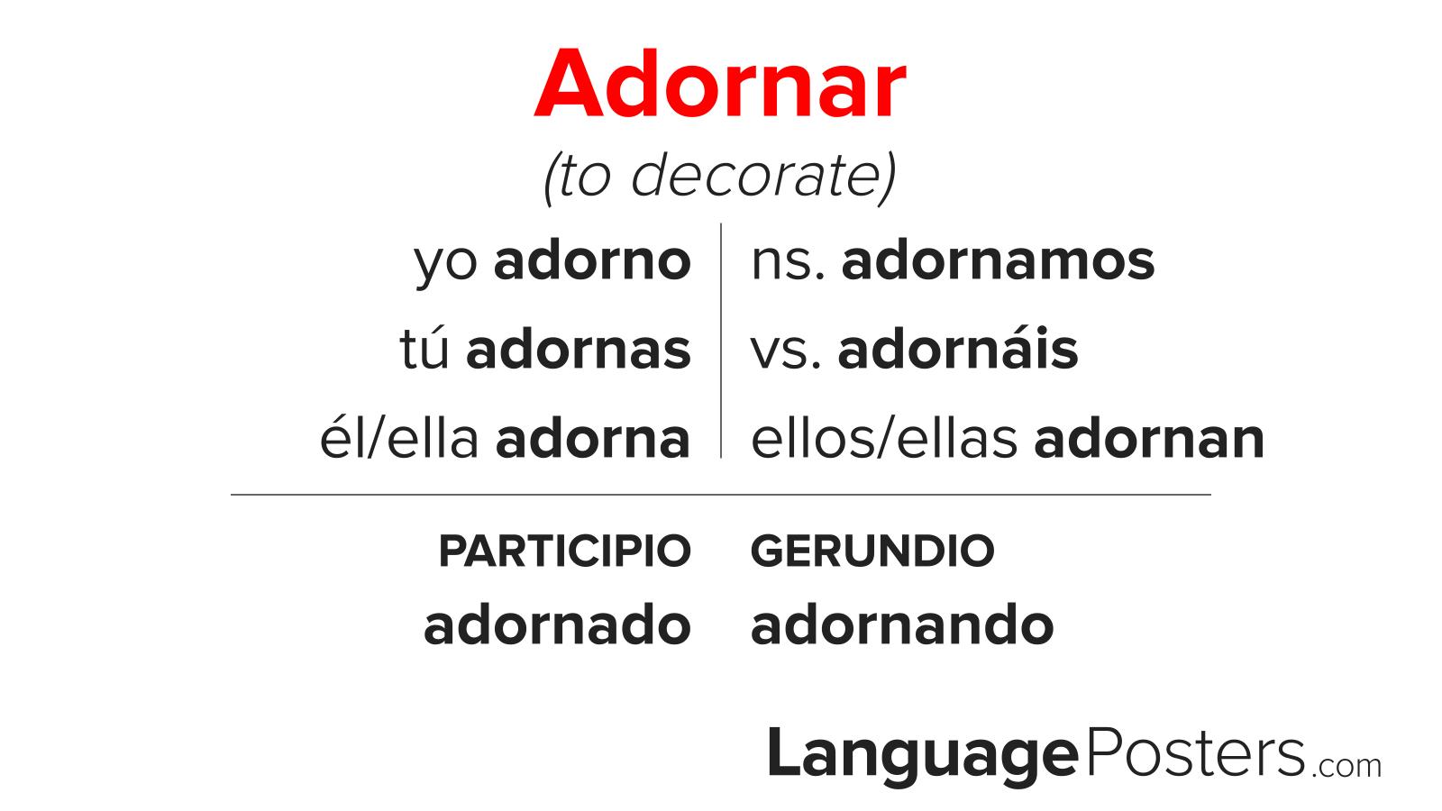 Adornar Conjugation