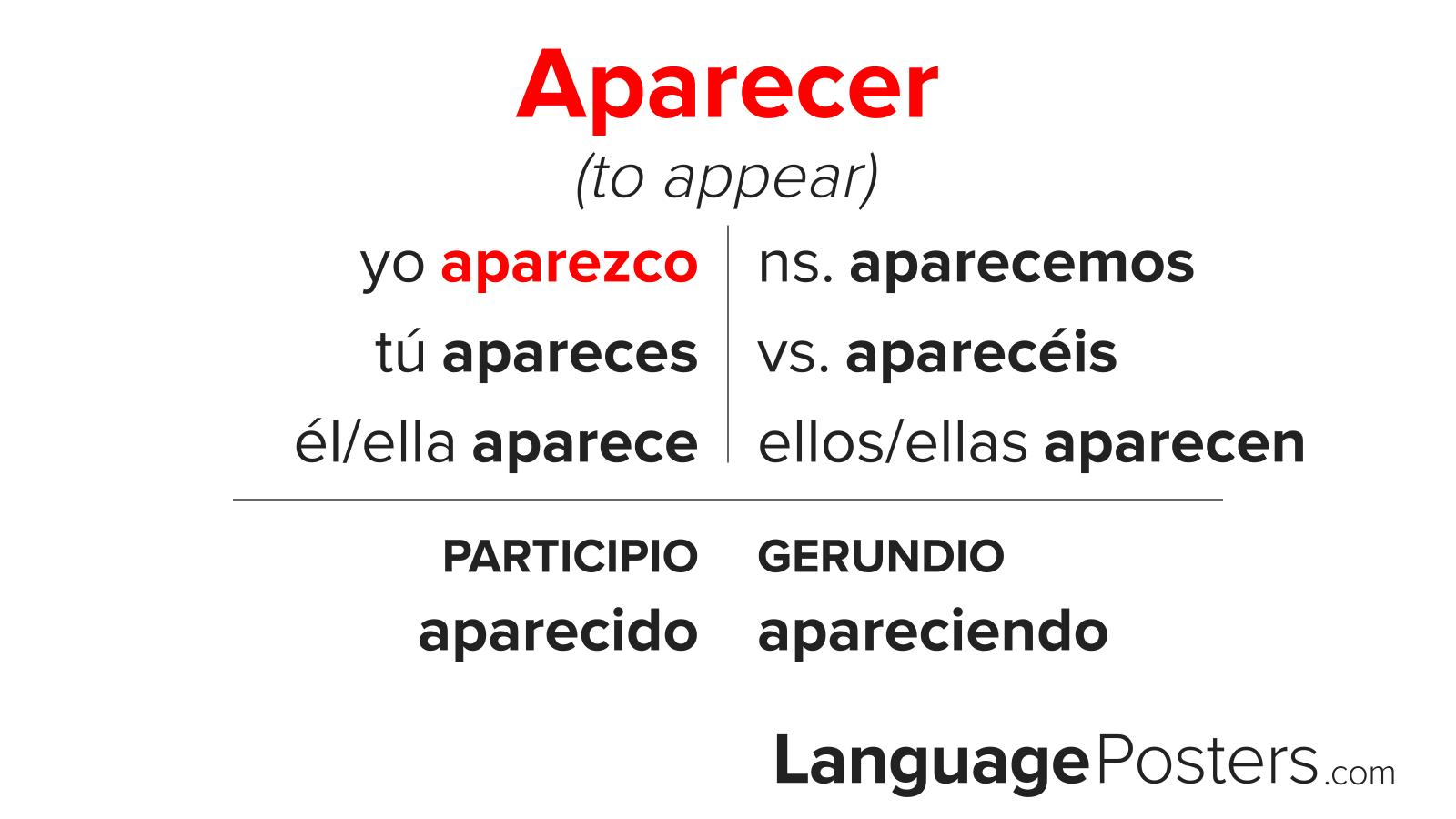 Aparecer Conjugation