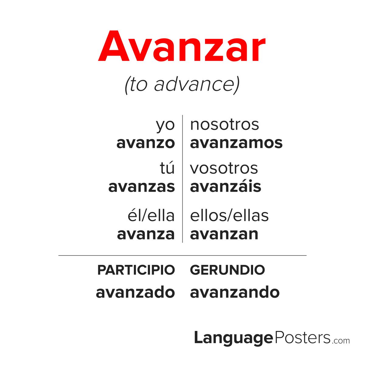 Avanzar Conjugation - Conjugate Avanzar in Spanish 