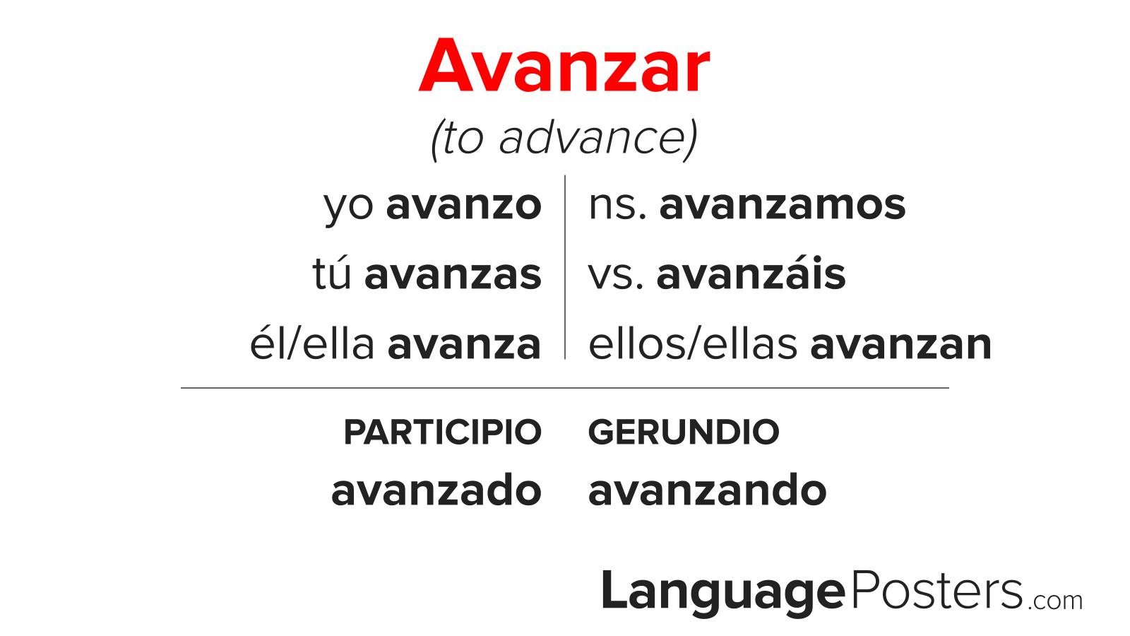 Avanzar Conjugation