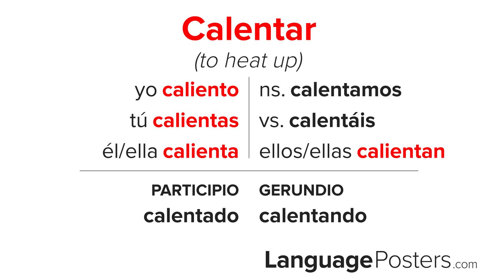 Calentar Conjugation