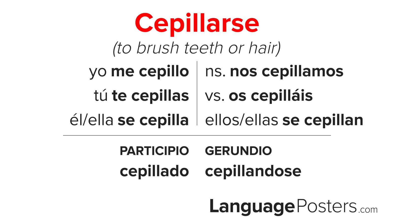 Cepillarse Conjugation