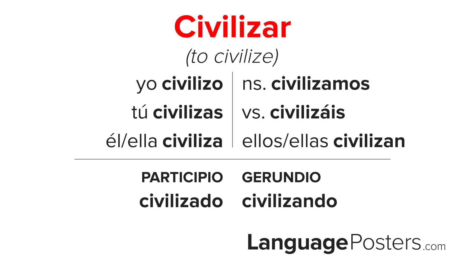 Civilizar Conjugation