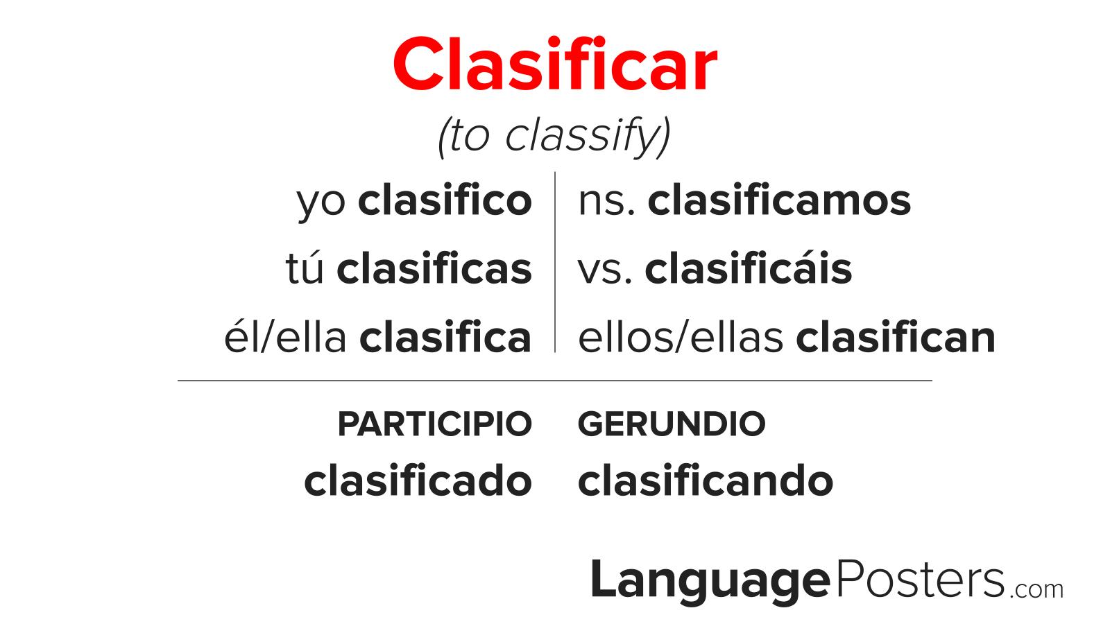 Clasificar Conjugation