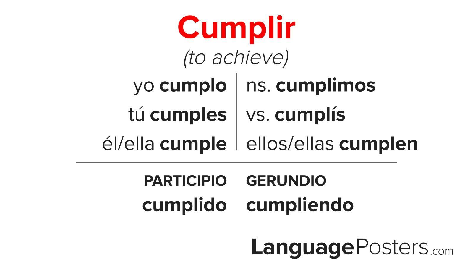 Cumplir Conjugation