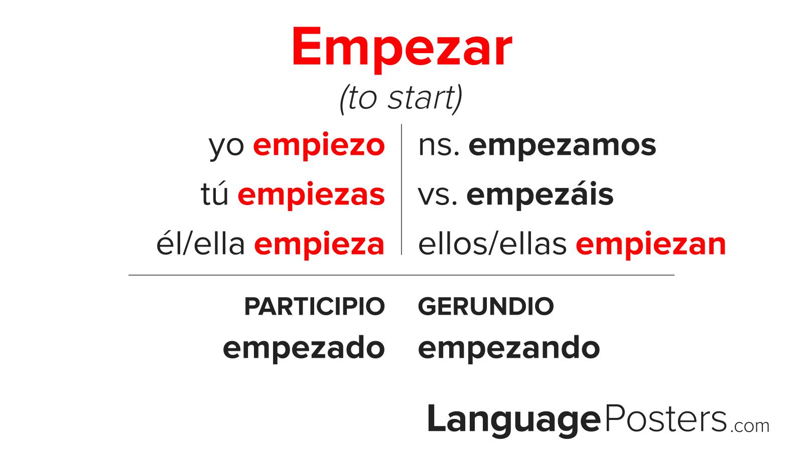 Empezar Conjugation