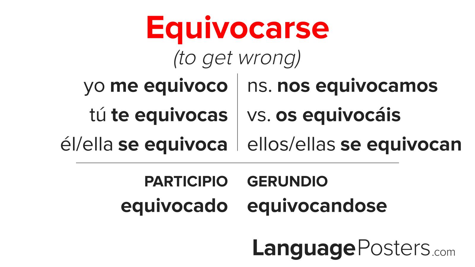 Equivocarse Conjugation