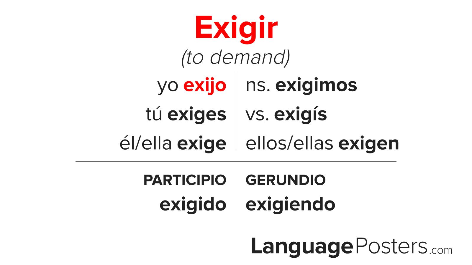 Exigir Conjugation