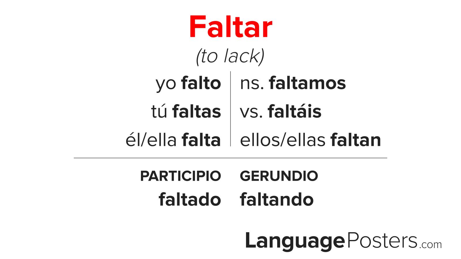 Faltar Conjugation