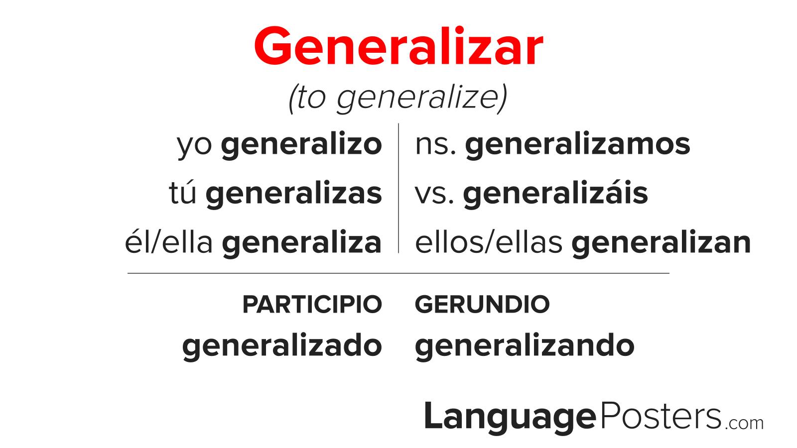 Generalizar Conjugation