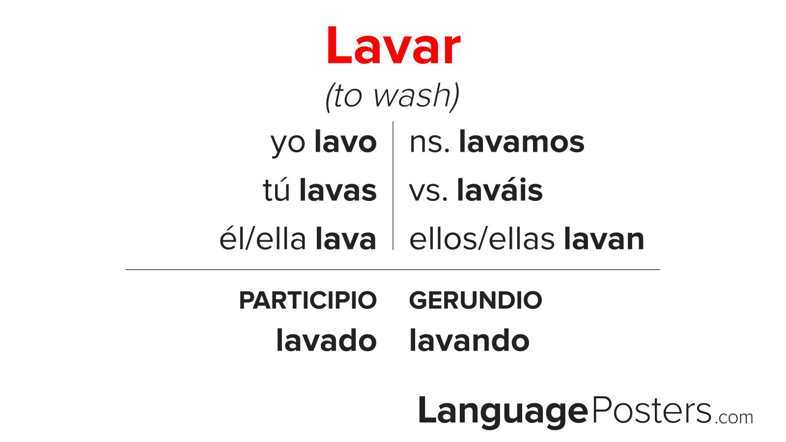 Lavar Conjugation