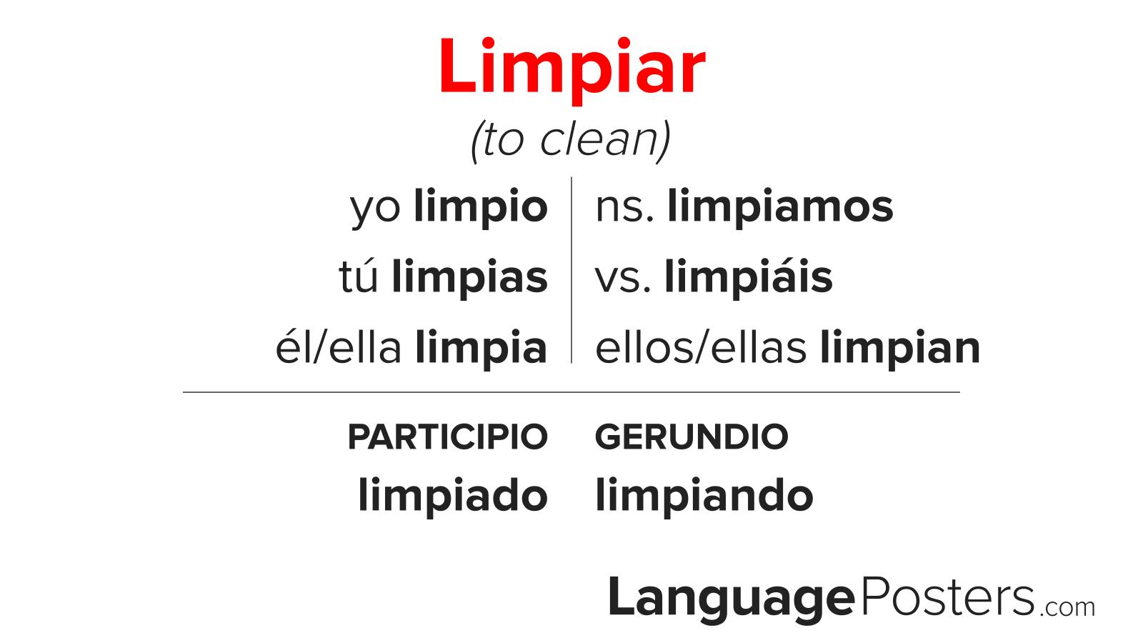 Limpiar Conjugation