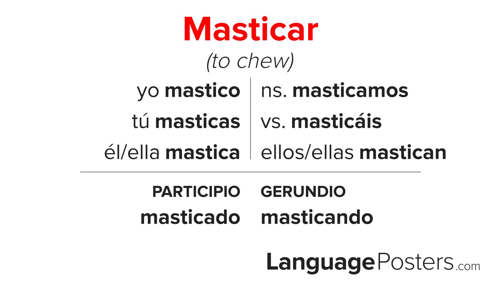 Masticar Conjugation