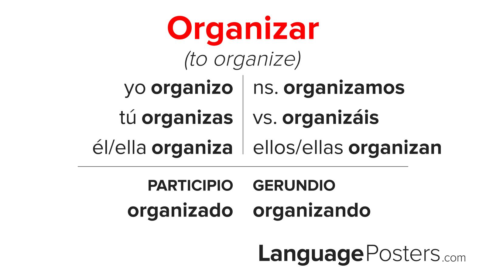 Organizar Conjugation