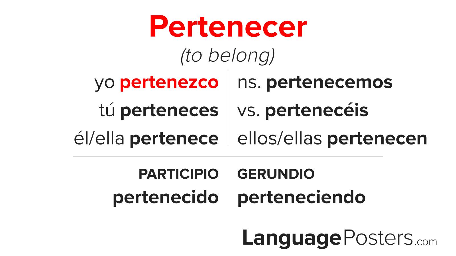 Pertenecer Conjugation