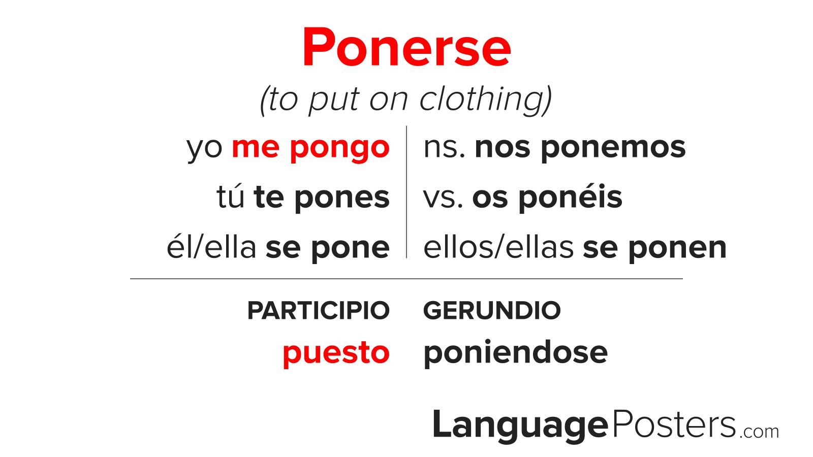 Ponerse Conjugation