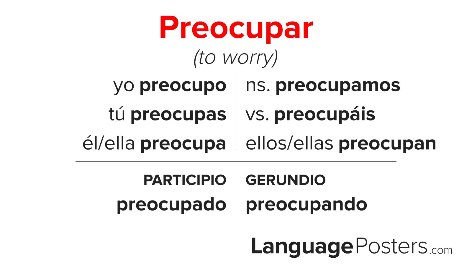 Preocupar Conjugation