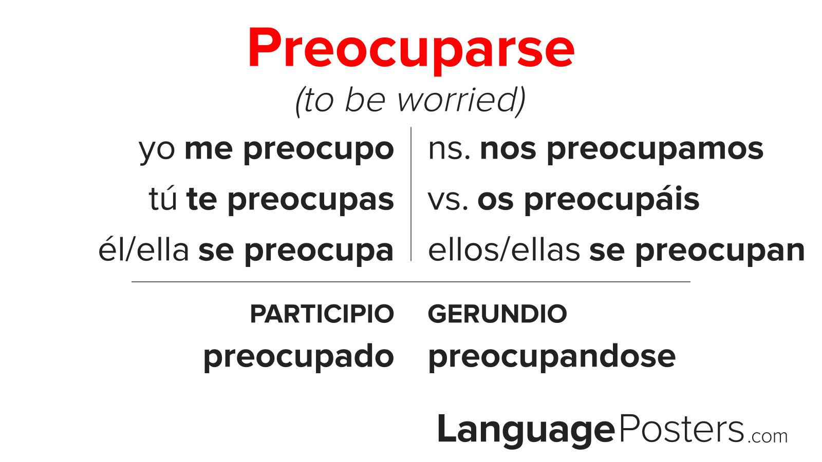 Preocuparse Conjugation