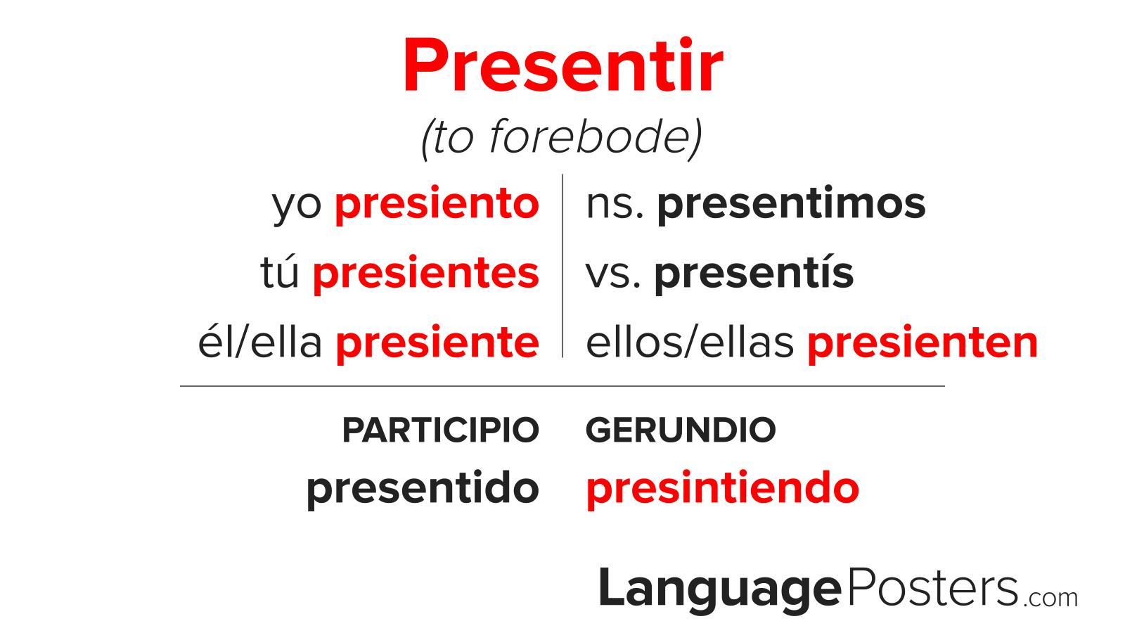 Presentir Conjugation