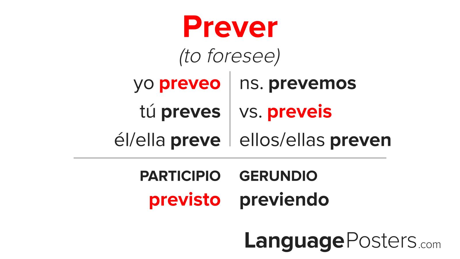 Prever Conjugation