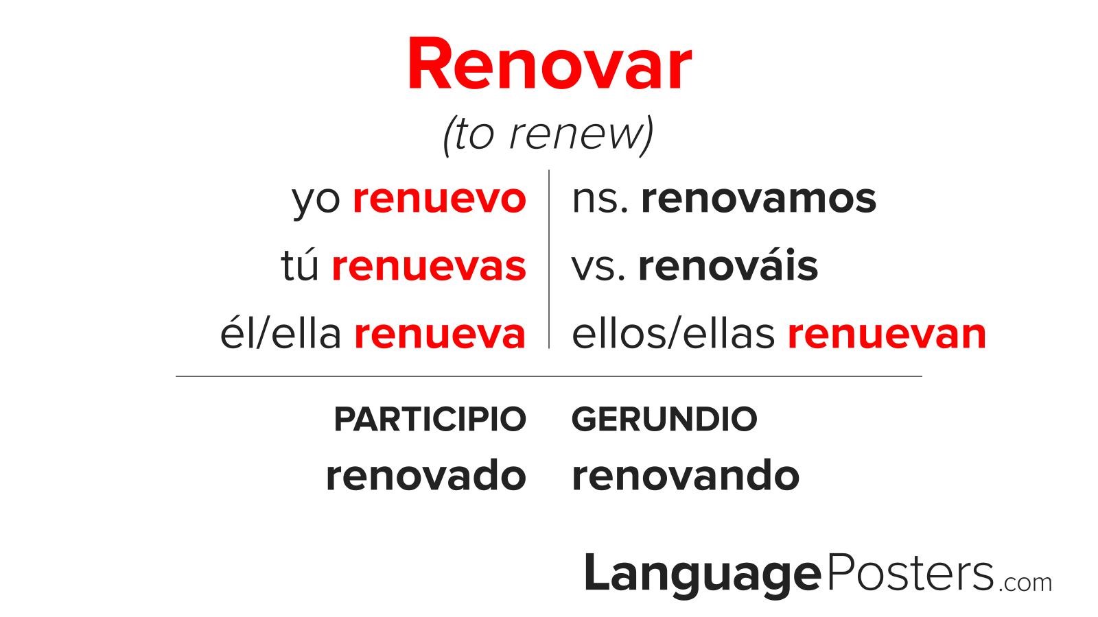 Renovar Conjugation