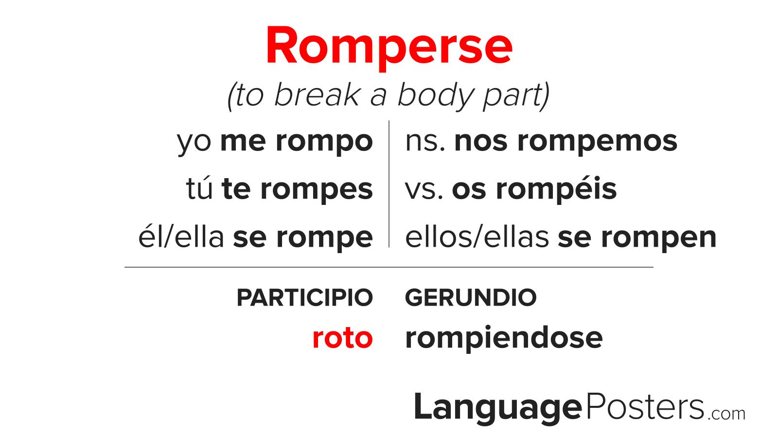 Romperse Conjugation