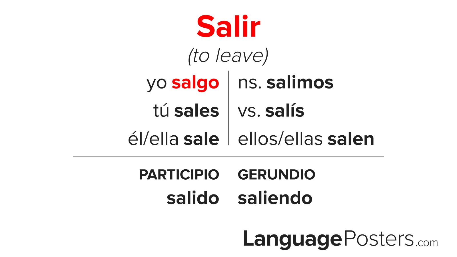 Salir Conjugation