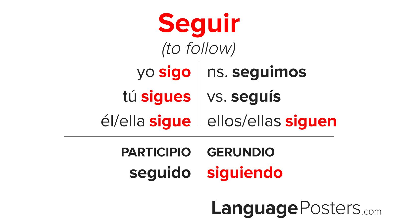 Seguir Conjugation