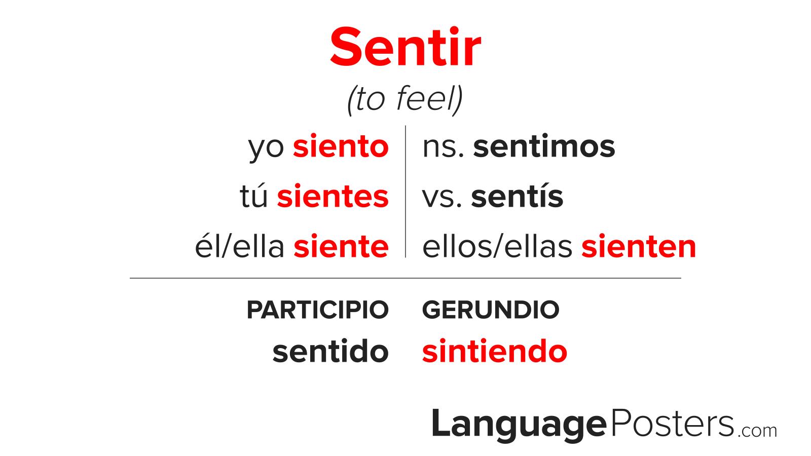 Sentir Conjugation