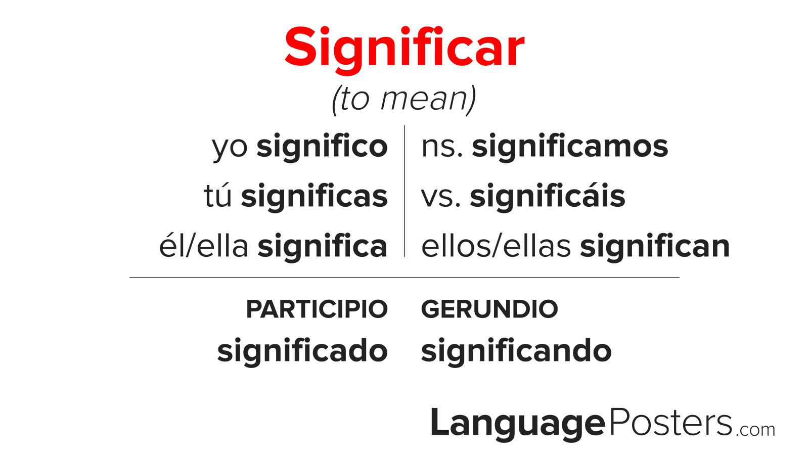 Significar Conjugation