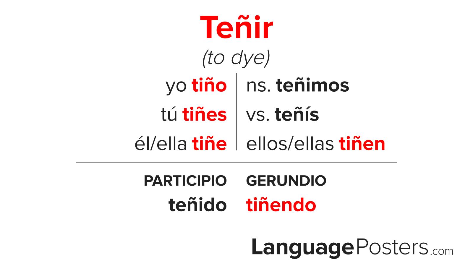 Teñir Conjugation