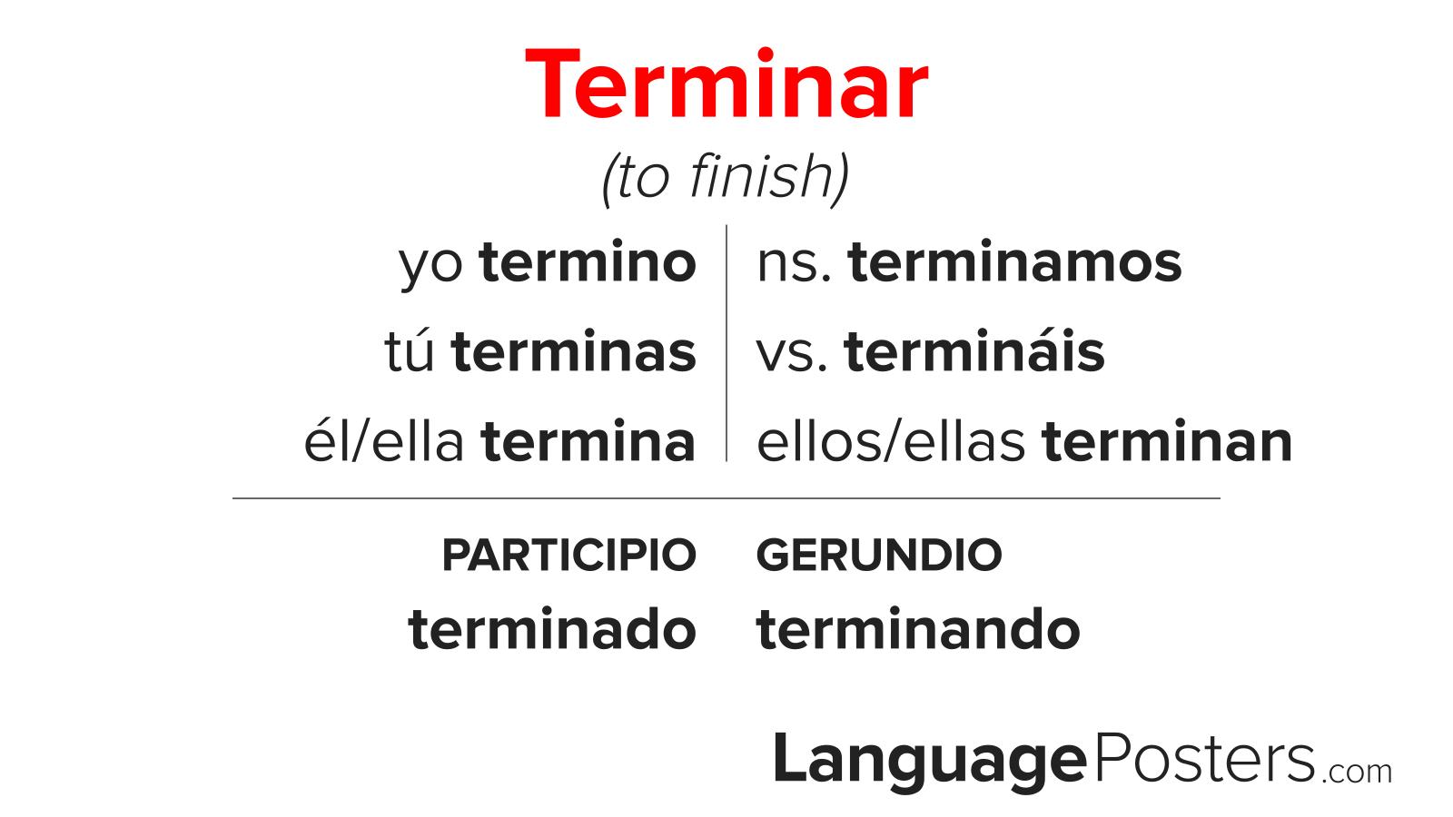 Terminar Conjugation