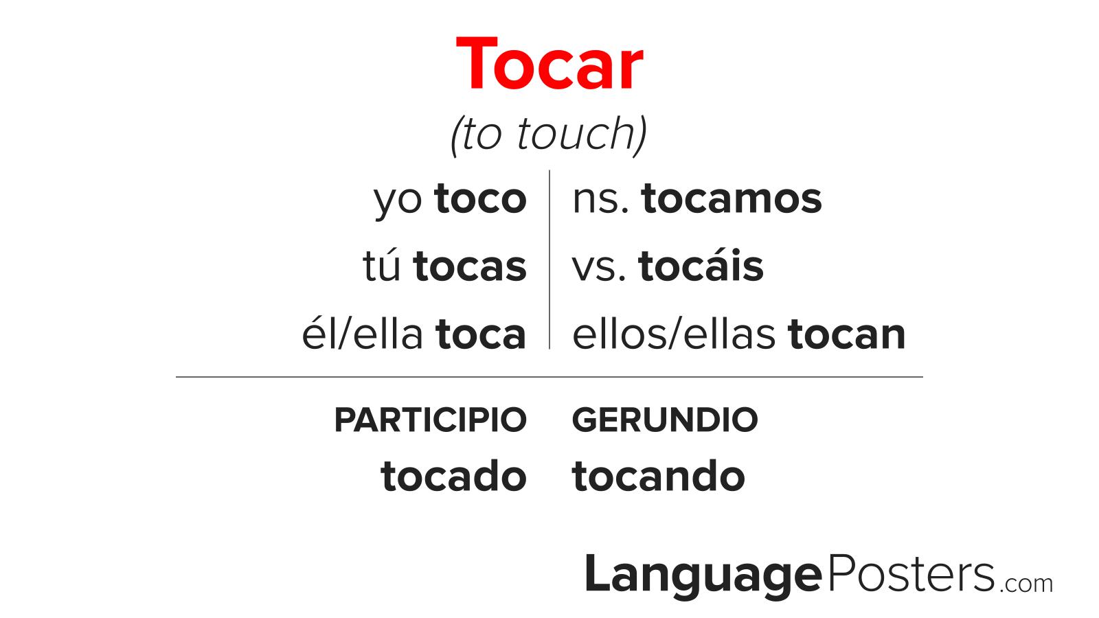 Tocar Conjugation