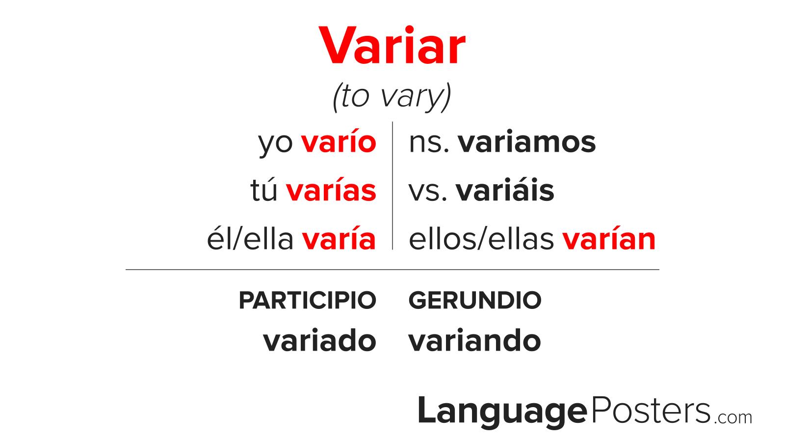 Variar Conjugation